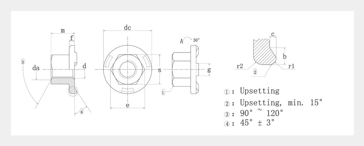 Hex Flange Weld Nut-2d